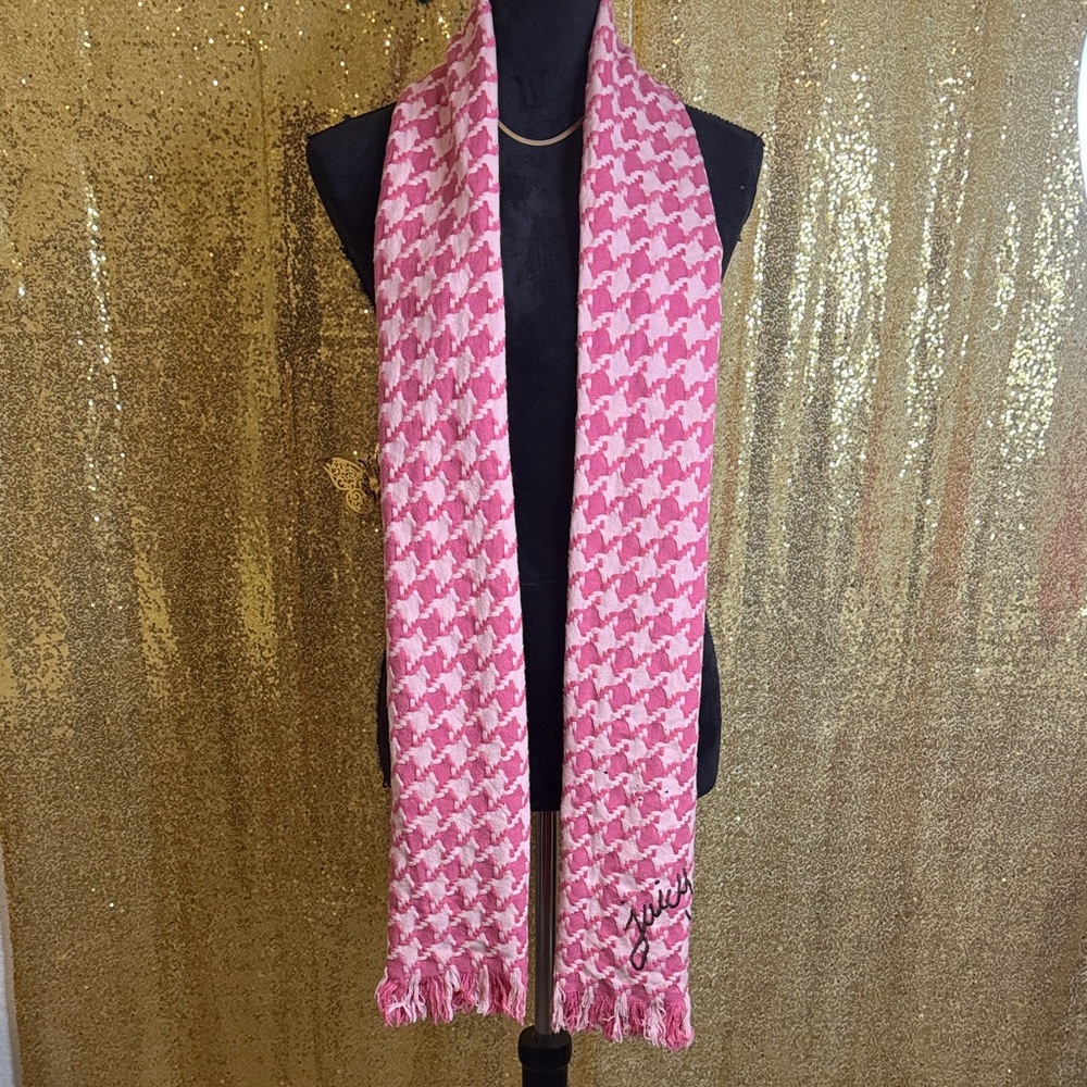 Juicy Couture Pink Houndstooth Wrap